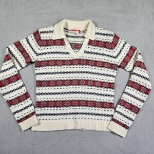 Vintage Esprit Sweater Womens Medium Snowflakes Christmas Wool Blend Preppy